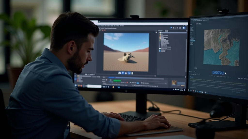 Close-up view of terrain sculpting tools in Unreal Engine interface with brush settings and height map visualization displayed